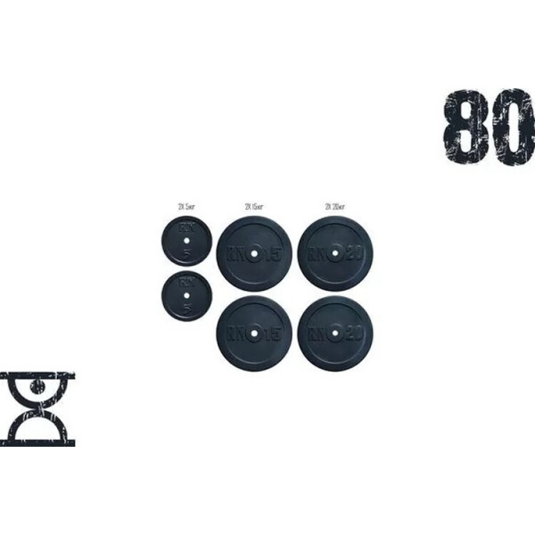 

Набор блинов RN-Sport 80 кг (2x5 кг, 2x15 кг, 2x20 кг) (RNset80)(RNset80)