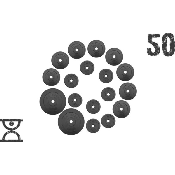 

Комплект битумных дисков RN-Sport 50 кг (2x10 кг, 8x2.5 кг, 8x1.25 кг) (RNbitset50)(RNbitset50)