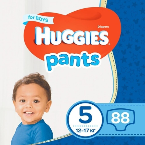 

Подгузники Huggies Pants 5 для мальчиков (12-17 кг) 88 шт (5029054216453)