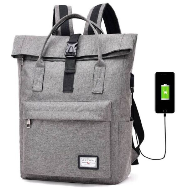 

Школьный рюкзак (сумка) с USB зарядкой Wellamart, Серый (Арт. 5553)
