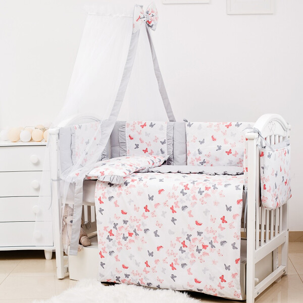 

Постельный комплект 8 эл Twins Romantic Spring collection 4024-TR-101 Butterfly coral