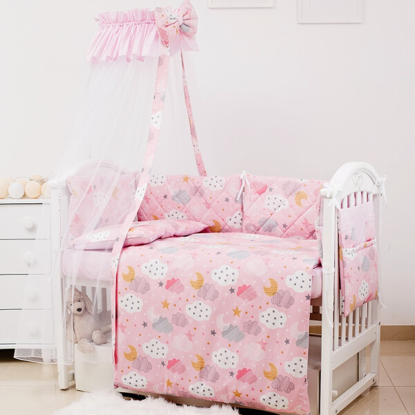 

Постельный комплект 8 эл Twins Premium Glamour 4029-TGС-08 Clouds pink