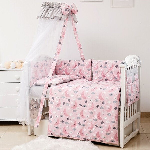 

Постельный комплект 8 эл Twins Premium Glamour 4029-TGN-08 Ноченька розовая