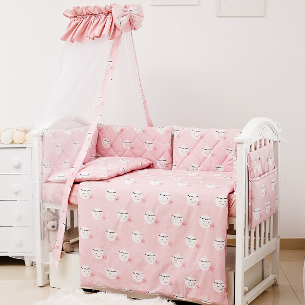 

Постельный комплект 8 эл Twins Premium Glamour 4029-TGM-08 Moon pink