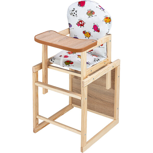 

Стульчик- трансформер Наталка Зайчик-11 eko белый (разноцветные коровки)