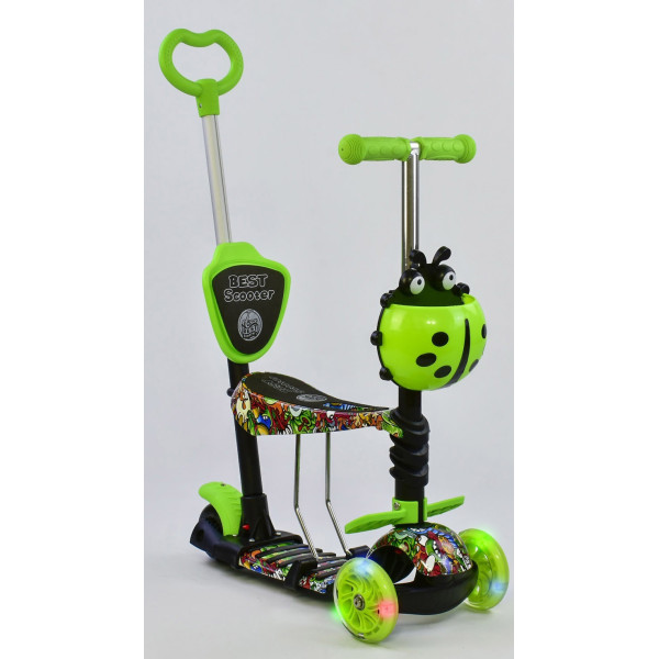 

Самокат 5 в 1 Best Scooter 97630 Green/Graffiti (97630)