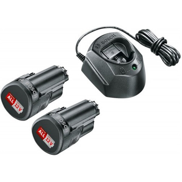 

Стартовый набор Bosch 2 акб 12V 1,5 Ah + GAL 1210 CV (1600A01L3E)