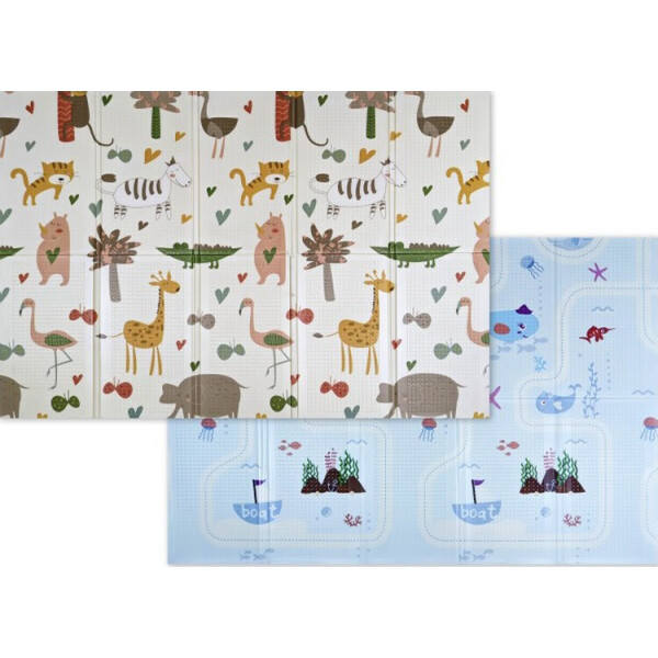 

Двухсторонний складной детский коврик-игрушка Sticker Wall 2,00 x 1,80 м. Толщиной 1см. Африка-Океан Развивающий, Экологичный, Износостойкий, Безопасный Разноцветный (246)
