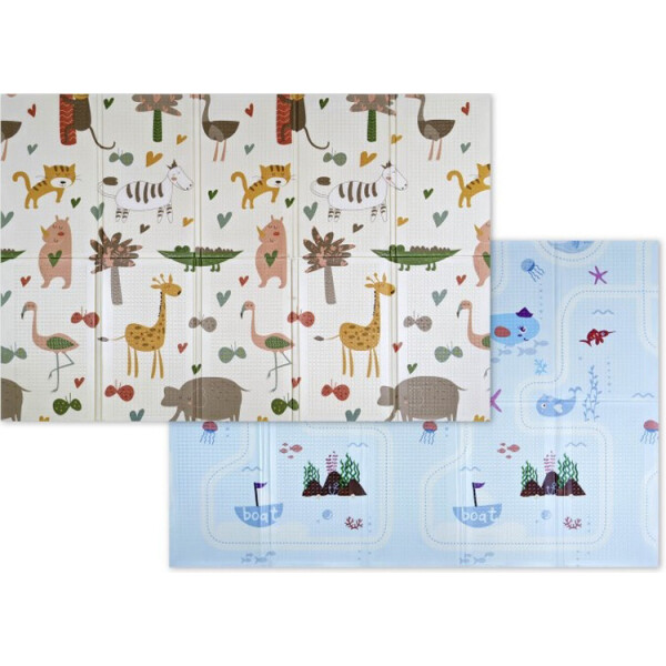 

Двухсторонний складной детский коврик-игрушка Sticker Wall 1,20 x 1,80 м. Толщиной 1см. Африка-Океан Развивающий, Экологичный, Износостойкий, Безопасный Разноцветный (202)