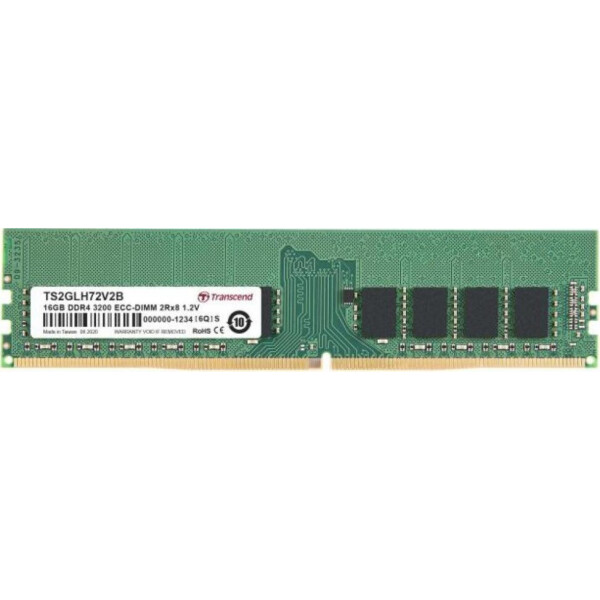 

Оперативная память DDR4 16GB ECC UDIMM 3200MHz 2Rx8 1.2V CL22 Transcend (TS2GLH72V2B)