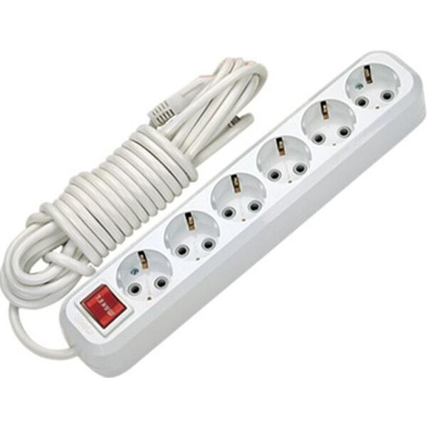 

Удлинитель Makel с заземлением 6 гн. белый 3 м MGP233