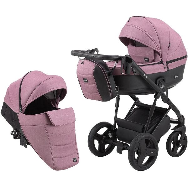 

Коляска 2 в 1 Bair Play Plus Soft BPS-948 сиреневый - черный (кожа)