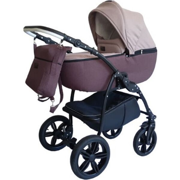 

Детская коляска 2 в 1 Victoria Gold Classic лён бордовая с кремовым