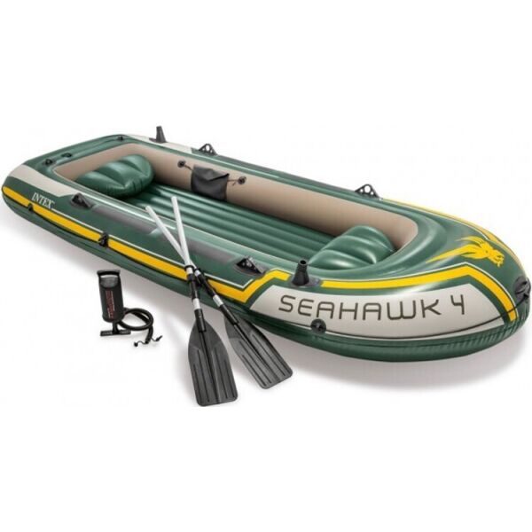 

Лодка надувная Intex 68351 Seahawk 4 Set четырехместная (351 x 145 x 48 см) + весла и ручной насос (Зеленый/Серый)