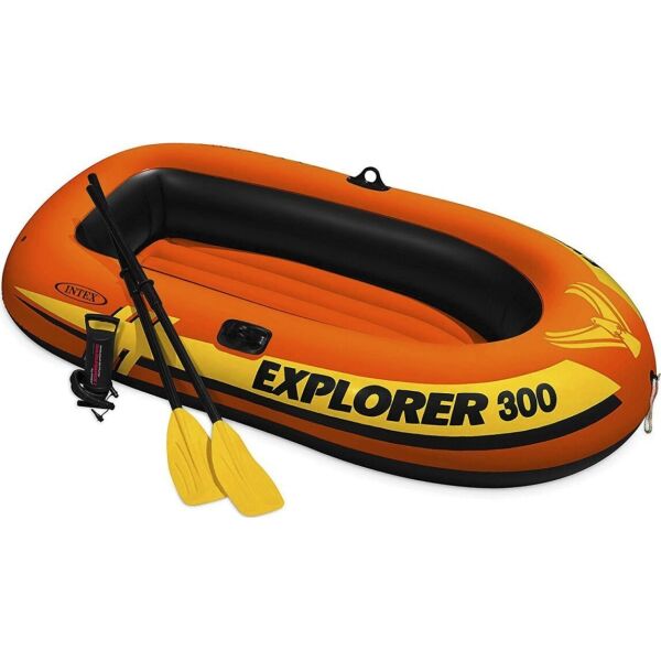 

Трехместная надувная лодка Intex 58332 (211x117x41 см) Explorer 300 Set + Пластиковые весла и ручной насос