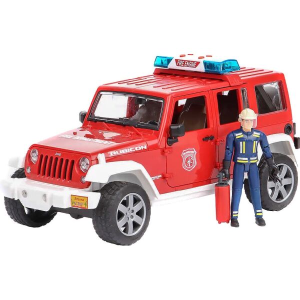 

Джип BRUDER пожарный Wrangler Unlimited Rubicon + фигурка пожарника, М1:16 (02528)