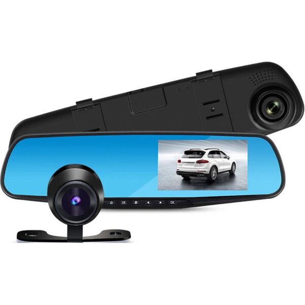 

Зеркало видеорегистратор заднего вида с двумя камерами и дисплеем DVR 1388eh 2 камеры