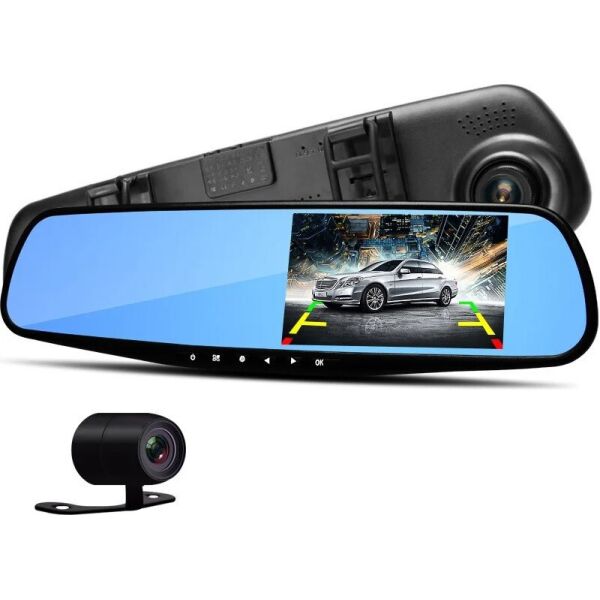 

Автомобильный DVR зеркало видеорегистратор 2 камеры 711