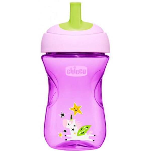 

Чашка пластиковая для питья Chicco "Advanced Cup" 266мл. от 12 месяцев (розовая / фиолетовая) (06941.10.04)