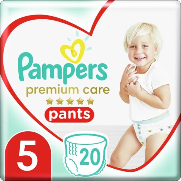 Акция на Подгузники-трусики Pampers Premium Care Pants размер 5 (Junior) 12-17 кг, 20 трусиков (4015400681243) от Allo UA