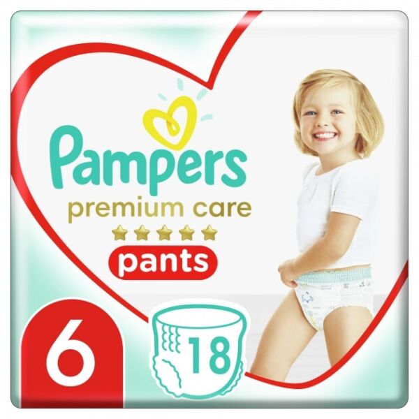 Акция на Подгузники-трусики Pampers Premium Care Pants размер 6 (Extra large) 15+ кг, 18 шт. (8001090190543) от Allo UA