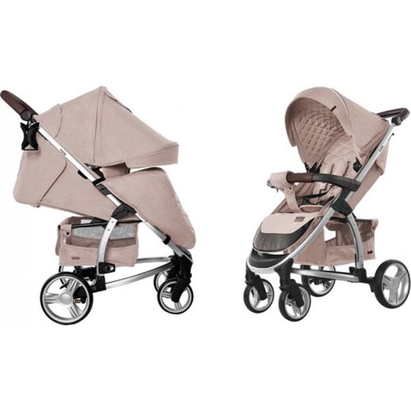 

Коляска прогулочная CARRELLO Vista CRL-8505 Stone Beige в льне + дождевик (бежевая)