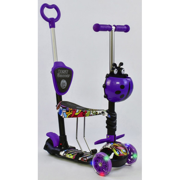 

Самокат 5 в 1 Best Scooter 13400 Purple/Graffiti (13400)