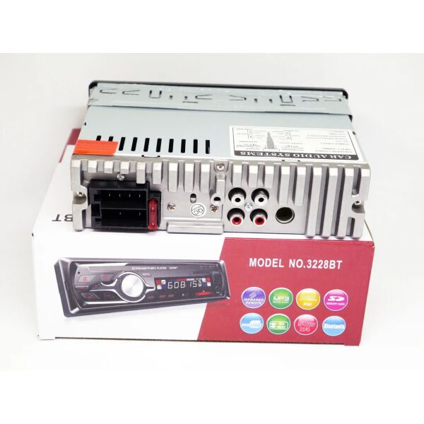 

Автомагнитола 1DIN MP3 3228BT с RGB подсветкой сьемная панель