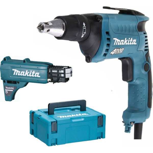 

Шуруповерт по гипсокартону Makita FS4300JX2, 570Вт, 4000об, 10-16Нм, Makpac + аксессуары