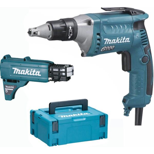 

Шуруповерт для гипсокартона Makita FS6300JX2, 570Вт, 6000об, 6-11Нм, Makpac + аксессуары