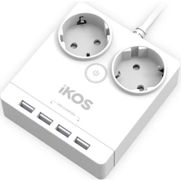 

Сетевой фильтр IKOS F24S-U 1.5м/16A/USB/PC белый