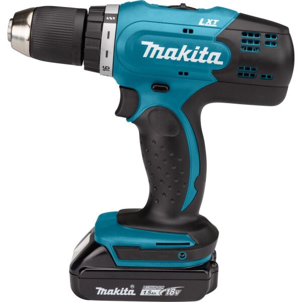 

Аккумуляторная дрель-шуруповерт Makita DDF453SYX4 LXT, 42/27 Нм, 1,5Ач х 2шт, DC18SD, картон