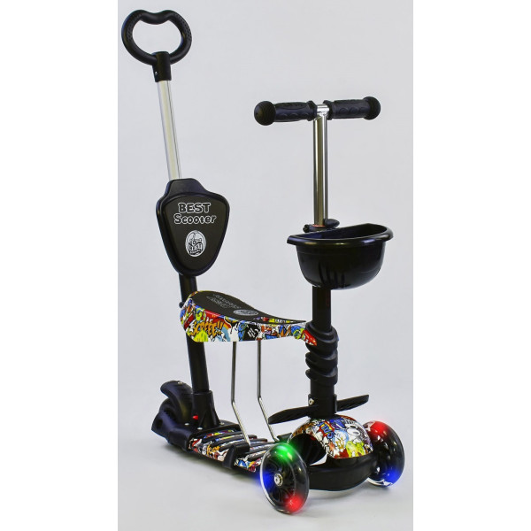

Самокат 5 в 1 Best Scooter 34760 Black/Graffiti (34760)