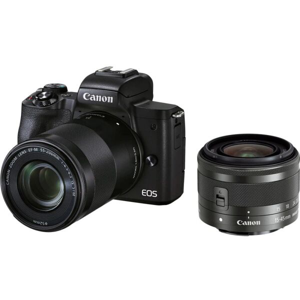 

Фотоапарат Canon EOS M50 Mk2 + 15-45 IS STM + 55-200 IS STM Black (4728C041)