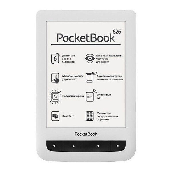 

Электронная книга Pocketbook 626 Touch Lux 3 White Seller Refurbished