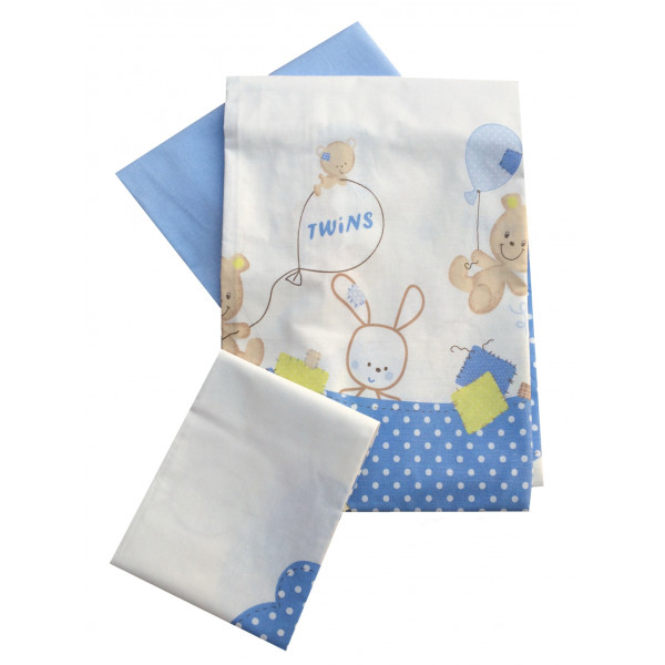 

детский Twins Comfort (3 элемента) зайчики и голубые горошки C-020