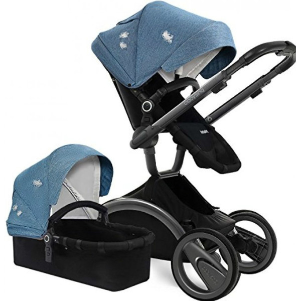 

Детская коляска универсальная 2 в 1 Babysing V-GO Jeans Blue