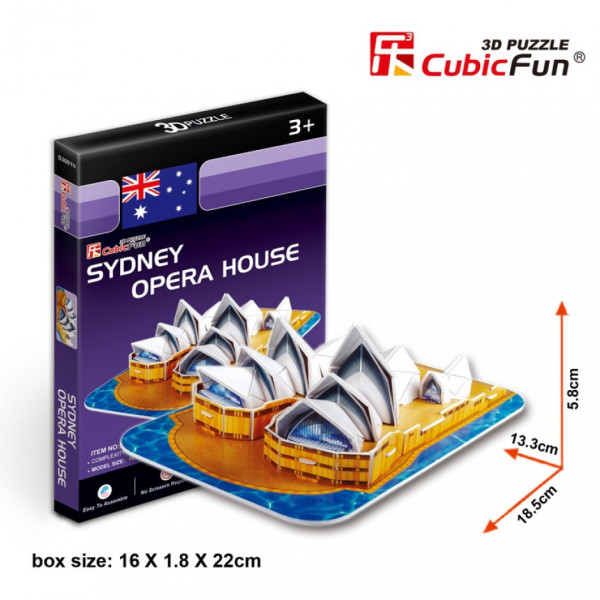 

Конструктор 3D пазл Cubic Fun Сиднейский Оперный Театр (S3001h)