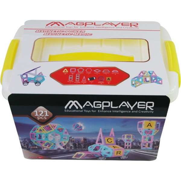 

Конструктор Magplayer магнитный набор бокс 121 эл. (MPT2-121)