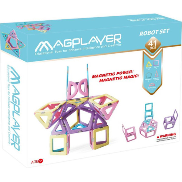 

Конструктор Magplayer магнитный набор 41 эл. (MPH2-41)