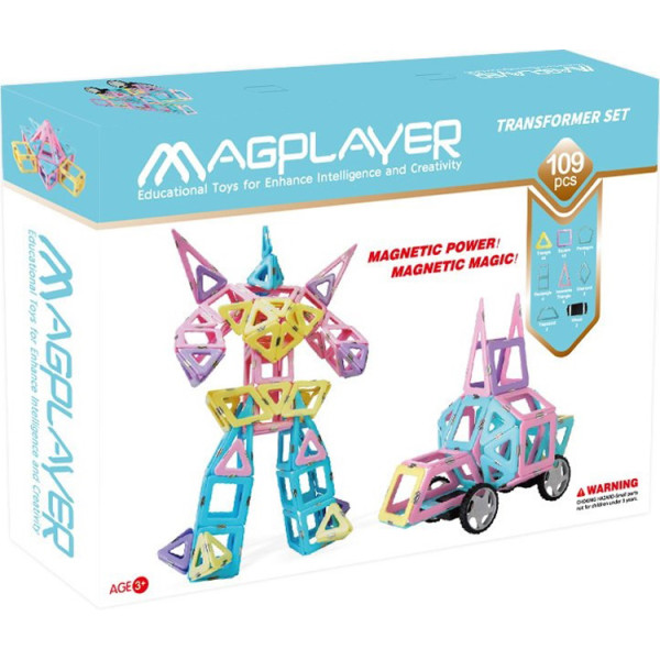

Конструктор Magplayer магнитный набор 109 эл. (MPH2-109)