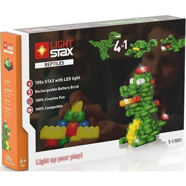 

Конструктор Light Stax с LED подсветкой Reptiles 104 эл. (LS-S13001)