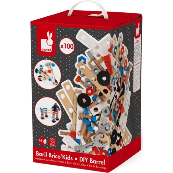 

Конструктор деревянный Janod DIY 100 эл. (J06479)