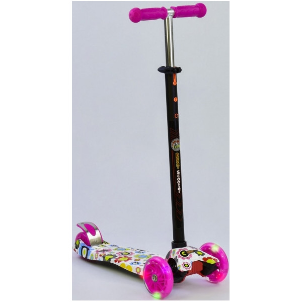 

Самокат Best Scooter MAXI Flowers А 24660/779-1309 Black/Pink (779-1309)