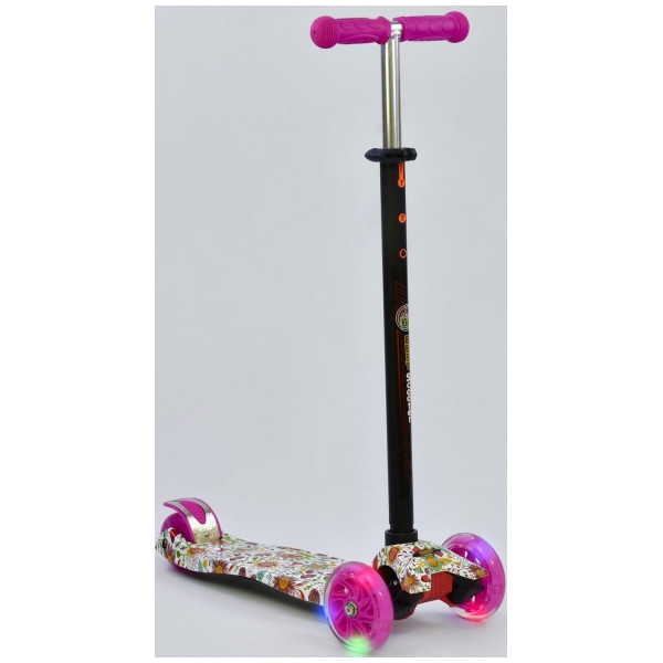 

Самокат Best Scooter MAXI Flowers А 25466/779-1321 Black/Pink (779-1321)