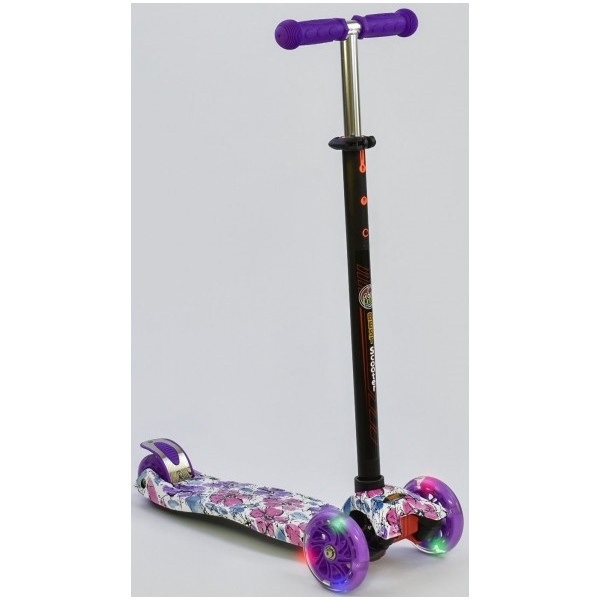 

Самокат Best Scooter MAXI Flowers А 25464/779-1319 Black/Purple (779-1319)
