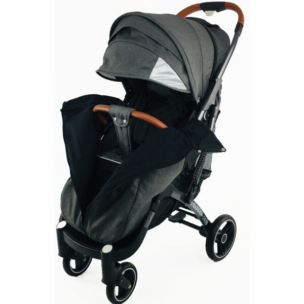 

прогулочная Yoya Plus Pro 2020 на молнии с большим дождевиком и Конвертом на флисе Тёмно-серая