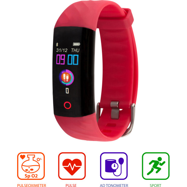 

Фитнес-браслет AMICO GO FIT OXIMETER IPS PULSE AD TONOMETER red