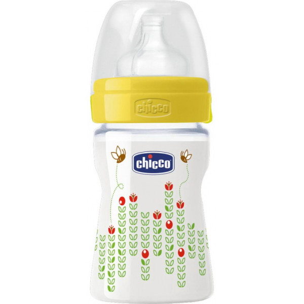 

Бутылочка Chicco Well-Being 150 мл с силиконовой соской 0 мес+ нейтральная (20611.30.50)