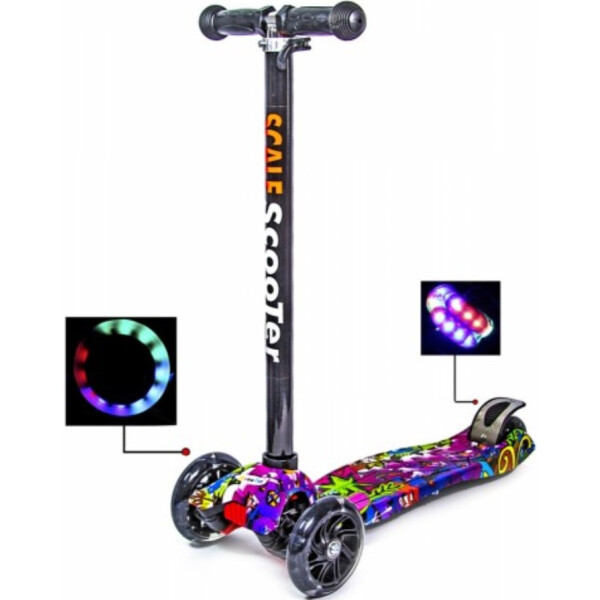 

Самокат Best Scooter Maxi Graffiti Hip-Hop Светящиеся Колеса